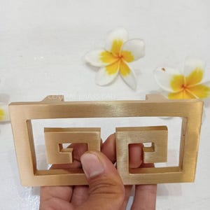 Set of 4 Pcs, Brass Rectangular D Pull Handles, Cabinet Hardware(TARRIF PAID)