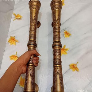 57 cm VICTORIAN door handle pair vintage,  French door pulls, front door handle, Door handle pull, door handle set, main entry tool door