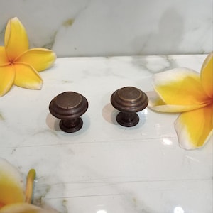 set of 10 Vintage Solid Brass Round Knobs | Antique Cabinet Hardware(TARRIF PAID)