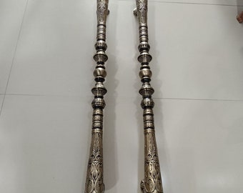 Vintage Solid Brass 39" Entry Door Handle | Ornate Long Pull