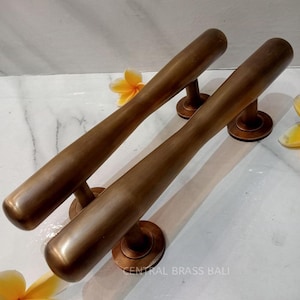 2x pcs 30 cm solid brass door handle | Brass door pull | Vintage Door Handle| Antique Handle | main entry door handle, brass door handle
