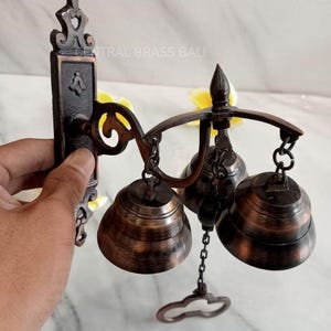 1x Vintage traditional front Door bell brass | Unique Antique Solid Brass Door Bell |brass Door Bell | Gift Idea, Gift for her, Gift for him