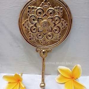 Big Round Flower Shaped Wall Hook Brass 7.08&quot; Inches, Brass Wall Hook – Big Round, Hand Cast, Perfect for Home & Bathroom Decor gift idea