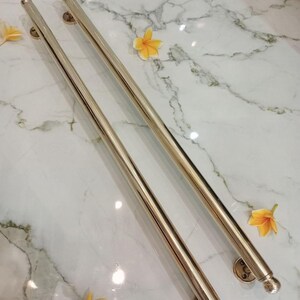 set of 2pcs,  Gold Brass Door Handles, 70cm Long Door Pulls(TARRIF PAID)