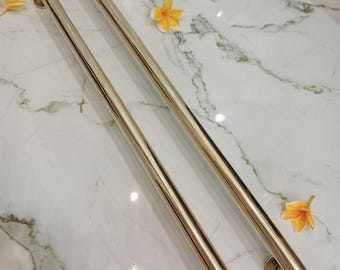 set of 2pcs,  Gold Brass Door Handles, 70cm Long Door Pulls(TARRIF PAID)