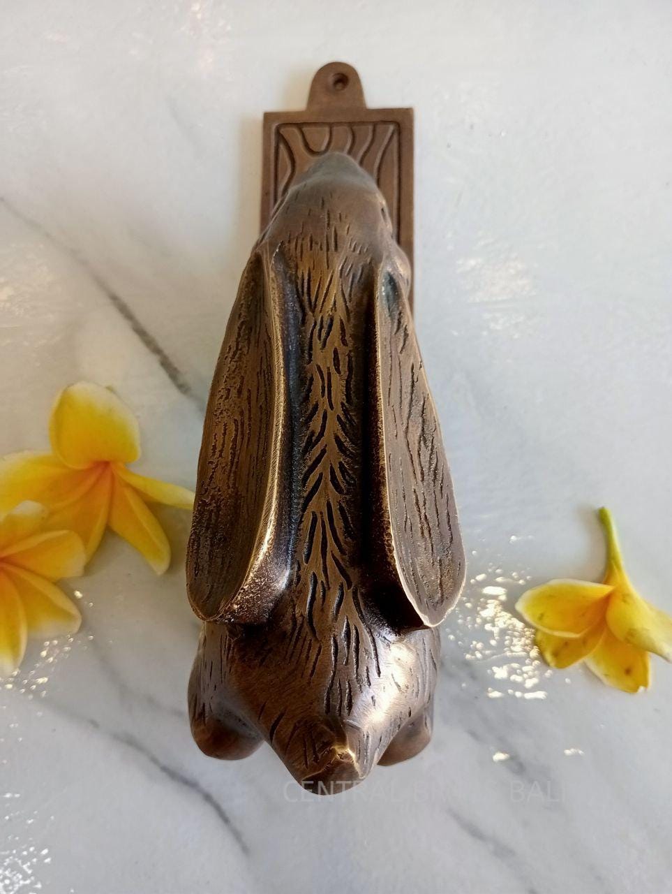 Rabbit Knocker Solid Brass Rabbit Door Knocker | Antique Bunny Front Door Decor(tarrif ...