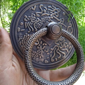 4.0&quot; Inches 2 pcs Vintage Antique Cabinet Door Pull for front Door| Round Pull Handle KNOB GBY 065
