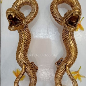 2x Main Entry door Handle, Snake Handles, Rattlesnake Sculpture Handle, Entrance Door Handle, Unique Snake Pulls, Striking Snake Door opener