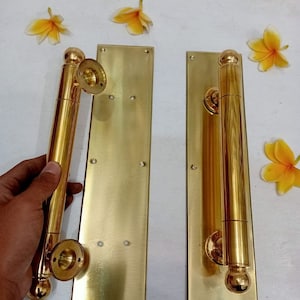 Pomo de puerta exterior con cerradura Cerradura de puerta de acero  inoxidable con anillo de tirador para gabinete cajón puerta de armario  (dorado)