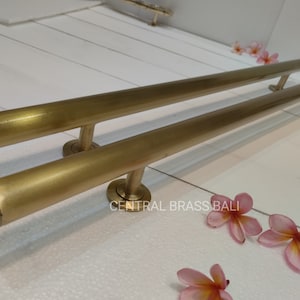 Stunning 90 cm Pair Gold PLAIN Brass Door Handle - Brass Door Pull , Plain door handle, very long door handle, brass door handle