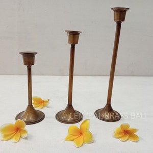 Set of 3 Brass Candle Holder, Brass Candle Sticks, Classic Candle Holder, Antique Brass Candle Holder, Brass Candlestick, Brass Candle Stand