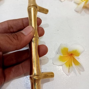 4 pcs Bamboo Brass Cabinet Handles, Solid Brass Drawer Pulls(TARRIF PAID)