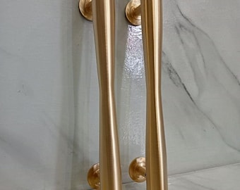 Pair Solid Brass Door Handles 40cm | Gold Gate Pulls(TARRIF PAID)