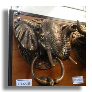 Elephant Head Brass Door Knocker| Vintage Antique African ELEPHANT Head Brass | Front Door Knocker | Unique Home decoration door knocker|