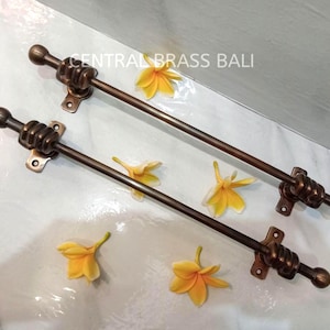 Hand Style Solid Brass Door Pull, Antique Brass Front Door Handle, Vintage Entry Door Hardware, Main Entrance Pull Handle