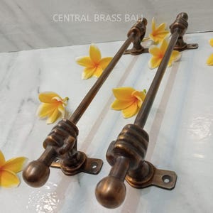15&quot; Inches Pair of Vintage Elegant Hand unique Main Entry Door Handle Pull Solid Brass | Brass door pull | Brass door handle