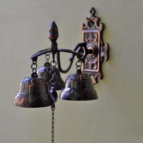 Vintage Solid Brass 3-Bell Door Chime | Shopkeeper Bell (TARRIF PAID)