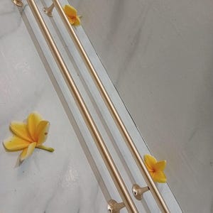 2x 50 cm Gold Brass Elegant PLAIN handle Entry Door Handle Pull Hollow Brass | Brass door pull | Brass door handle, Door Handle, D pull