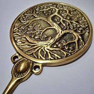 2x Big Golden Vintage tree of life Shaped Coat Wall Hook Brass Old Style Wall Mounted Hand Cast 7.08&quot; Inches, Wall Door Hook, towel hanger