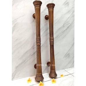 Very Large Brass Victorian Style Door Pull Handle - 100cm Antique Exterior(TARRIF PAID)
