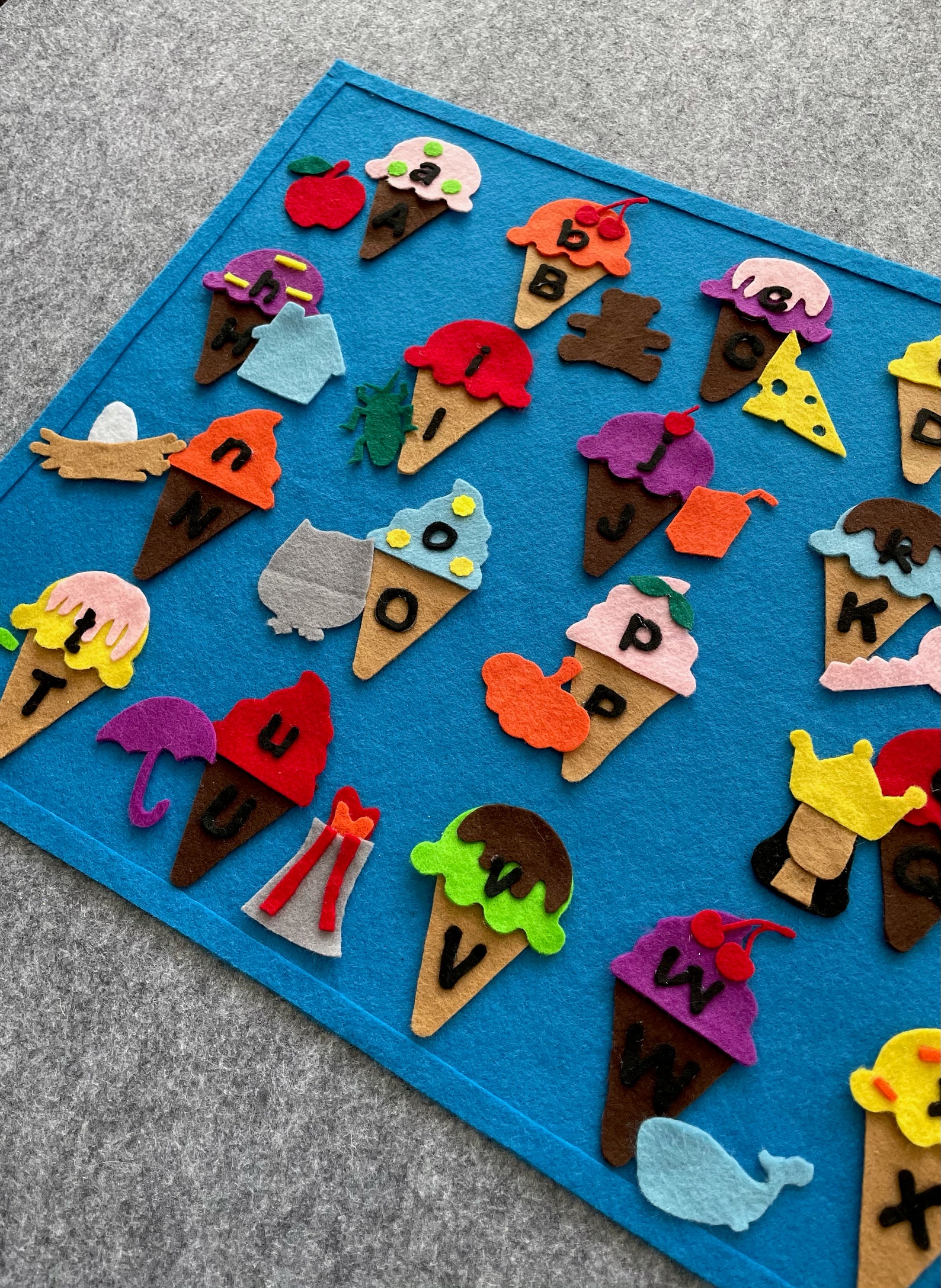 Alphabet Felt Board Set/ Educational matching/ Spelling Board/ Etsy