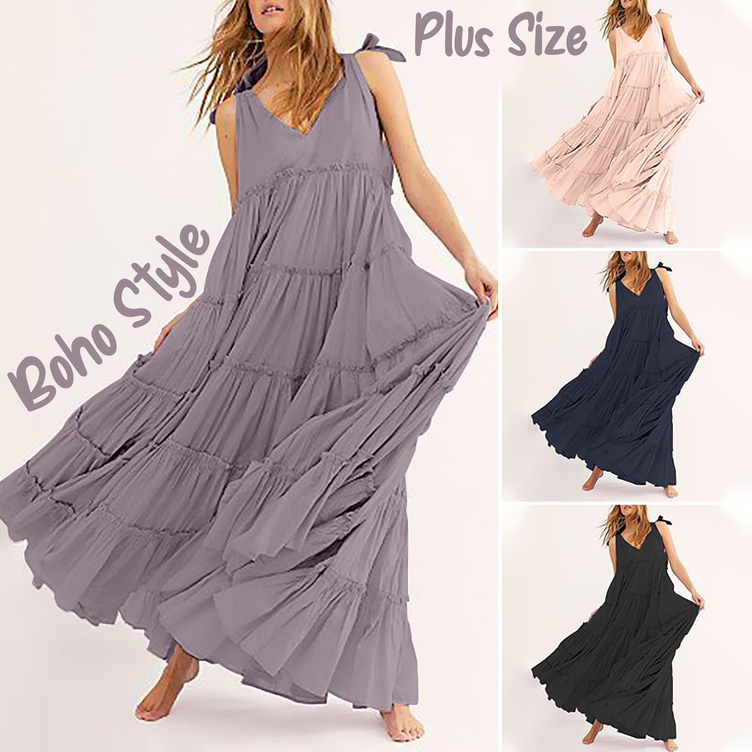 Bohemian dress Plus size Etsy