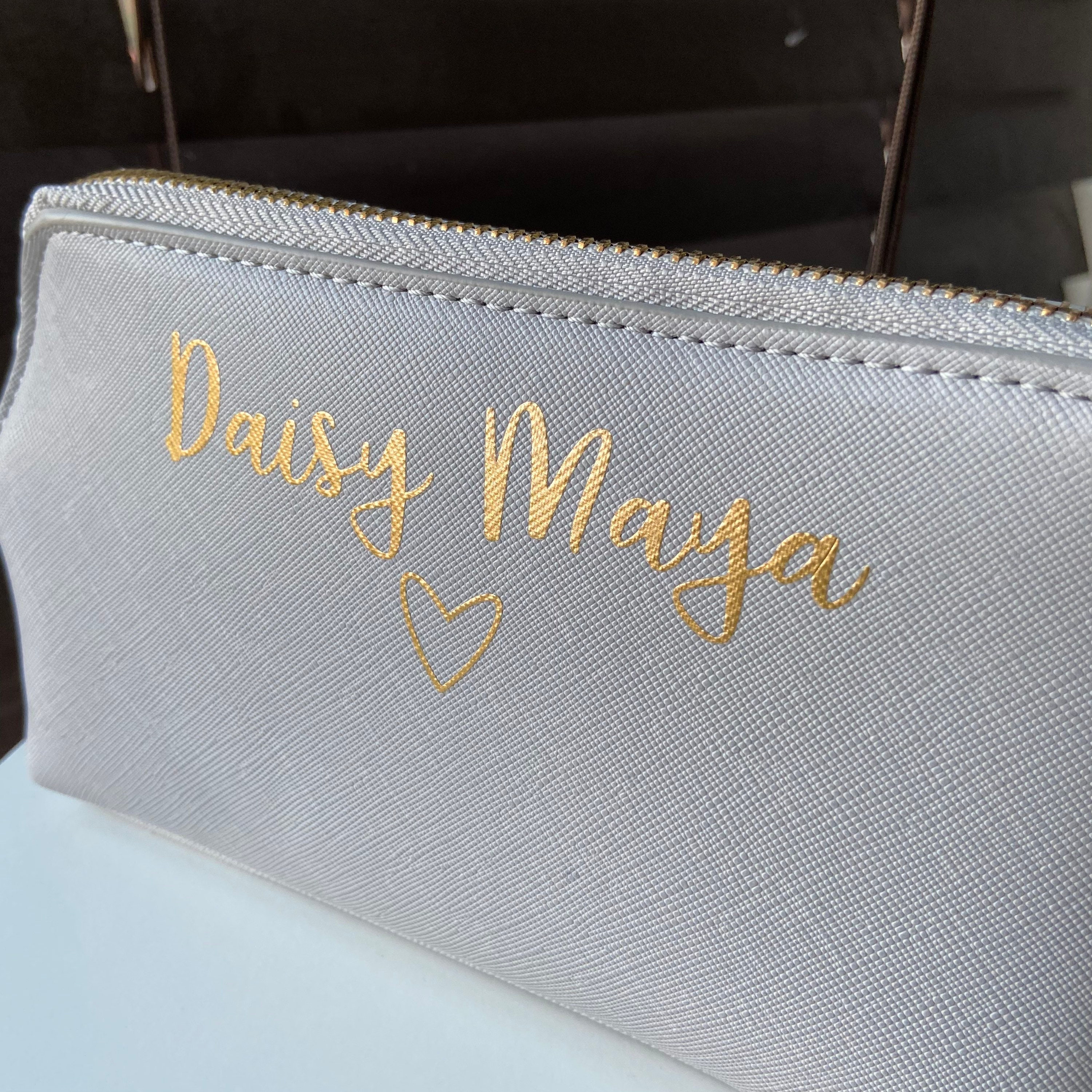 zara personalised makeup bag