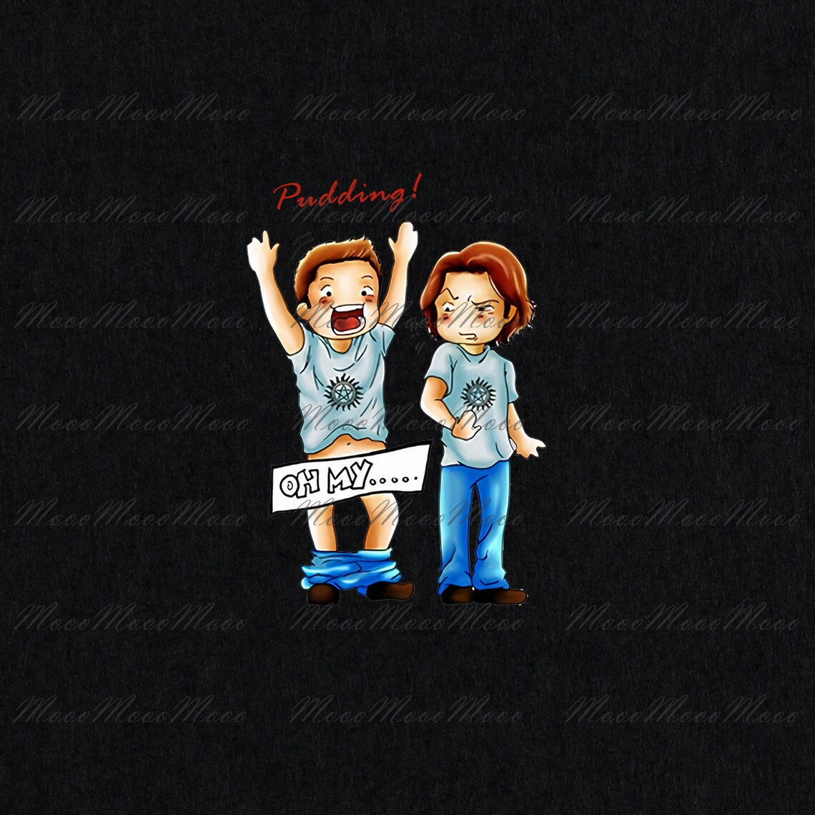 Pudding Oh My Supernatural Dean & Sam Winchester Digital File Etsy