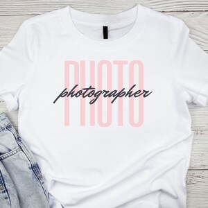 Photo Bold & Cursive Tee, Photographer Shirt For Women, Photography Shirt, Women&#39;s T-shirt, Unisex TShirt, Photographer Gift