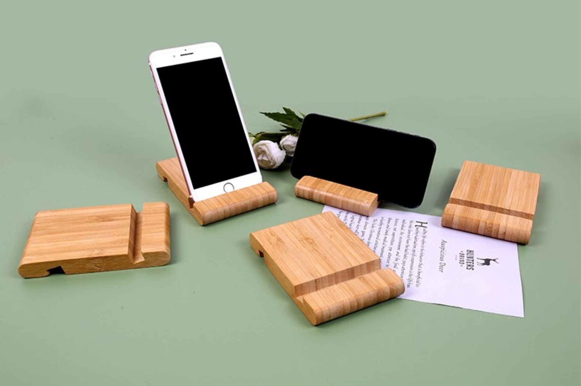 Lazy Bamboo Desktop Mobile Phone Stand Creative Mobile Phone Bracket Bamboo Environmental Protection Stand