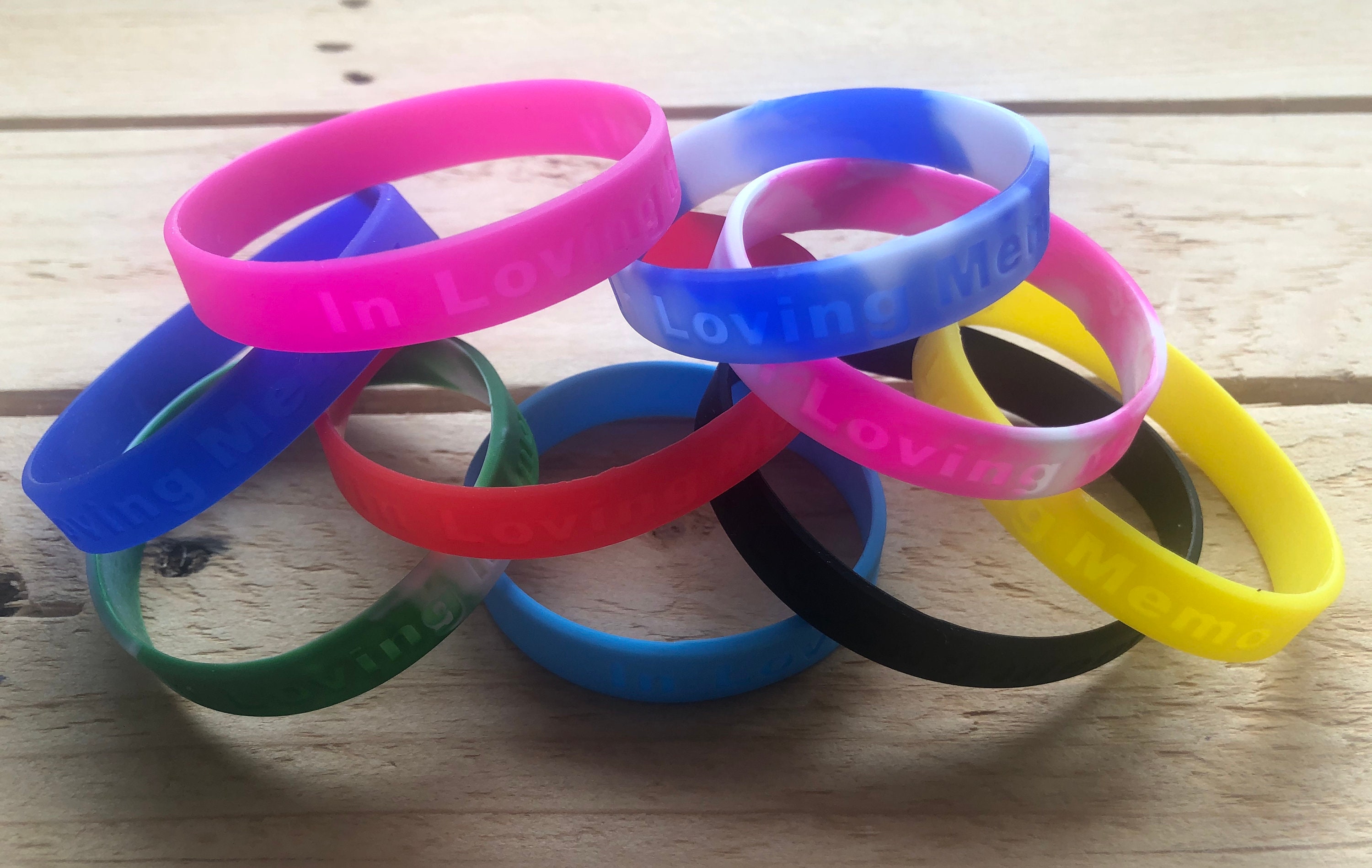 In Loving Memory' Silicon Wristbands / Bracelet / RIP / Etsy