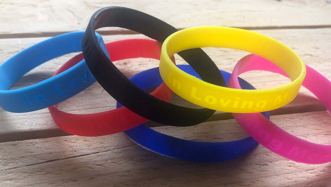 In Loving Memory' Silicon Wristbands / Bracelet / RIP / Etsy