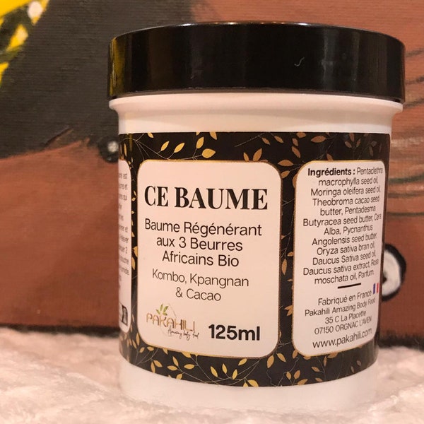 CE BAUME, baume extraordinaire, enrichit aux  trois beurres africain et huile de moringa, embellit la peau, effet bonne mine, nourrissant