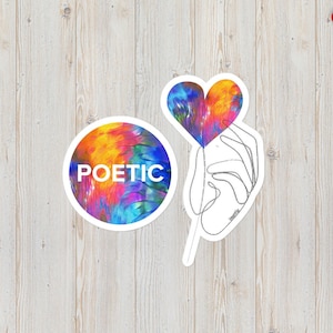 Kleur Me POËTISCHE Vinyl Sticker Set