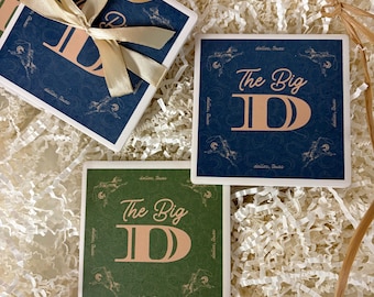 The "Big D" Ceramic Coaster Set