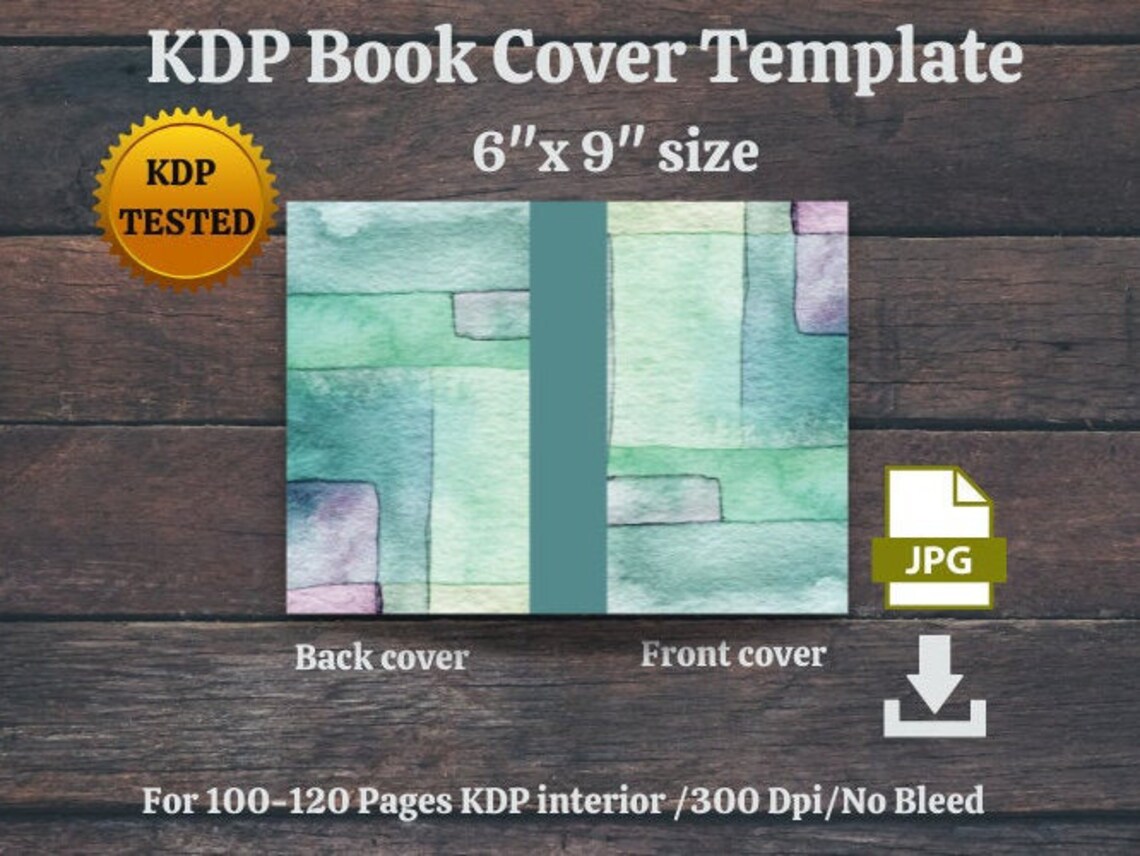 KDP Book Cover Templat 6x9 and 8.5x Etsy
