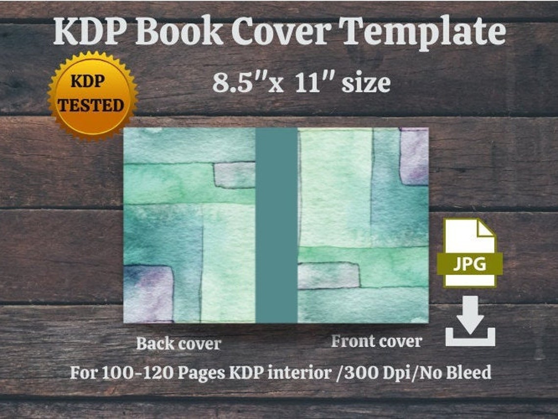 KDP Book Cover Templat 6x9 and 8.5x Etsy