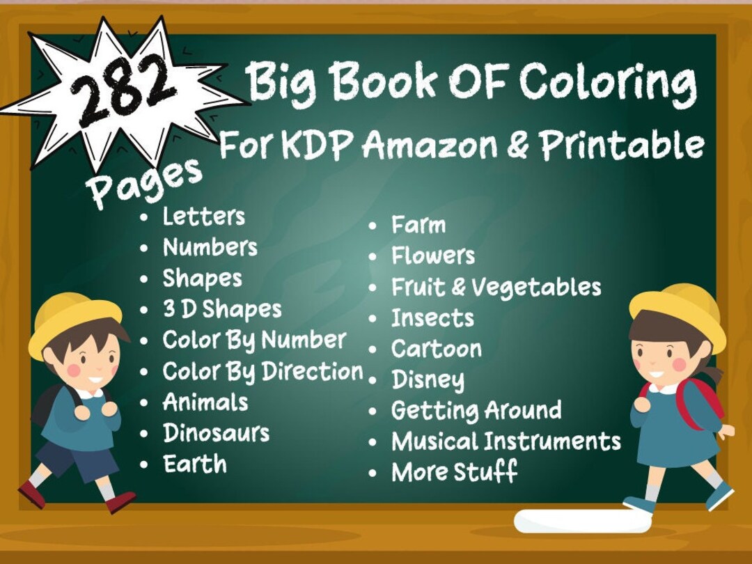 282 Pages Big Book of Coloring for KDP Amazon and Print at Home Etsy