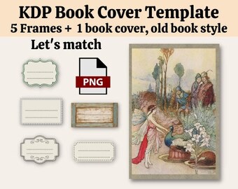 KDP Book Cover Template, Bookcover template,Book cover Design With Canva Template,Old Book style, Upload To KDP, KDP