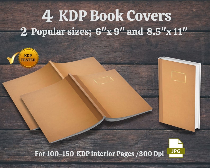 16 KDP Book Cover Templates / Each Design Comes in Two Sizes / 6x9 and