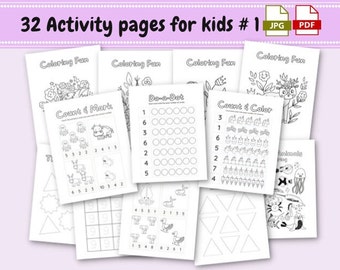 32 Activity Pages#1,KDP Interior,Amazon KDP,Commercial use,KDP,Digital Download, Activity Book,,Printable