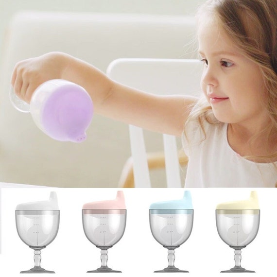 Fancy Kids Goblet Sippy Cup BPA Free Plastic Wine Sippy Cup