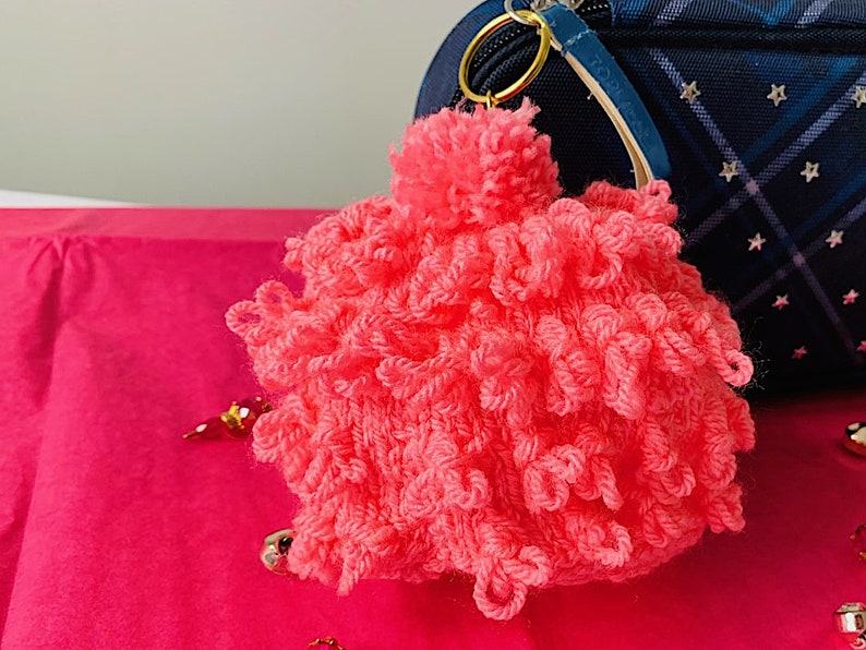 Key Chain Accessorie Key Ring Kawaii Pink Cute Hand Knitted Pom Pom Keyring Bags Purses Keychains Valresa Com
