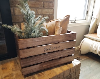 Large Wooden Crate - Customizable