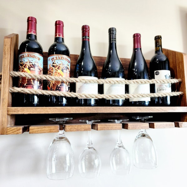Hanging Wine Rack Etsy