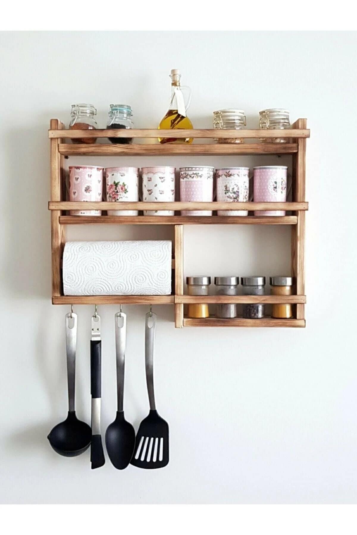 Wooden Kitchen Shelf Etsy