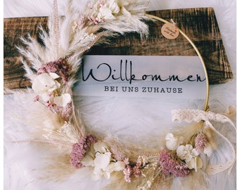 Dried flower wreath | Door wreath | Welcome