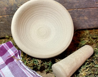 Mortero y maja hechos a pedido Cerámica Gres Resistente Para todas sus necesidades de hierbas y especias