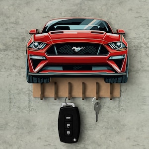 Porta llaves Ford Mustang. Keyholder. Llavero de pared.