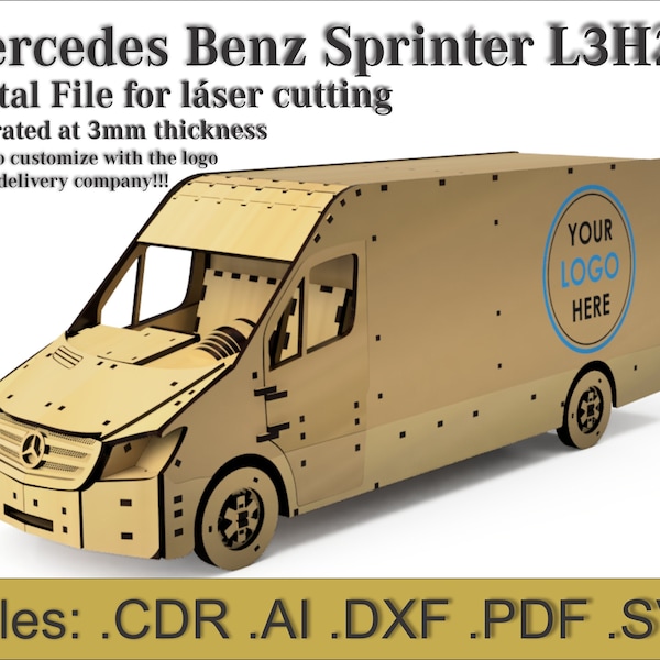 Mercedes Benz Sprinter Van - Laser Cut Files (L3H2)